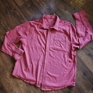 J. Crew Coral Mens XXL Shirt Long Sleeves Button Down Cotton